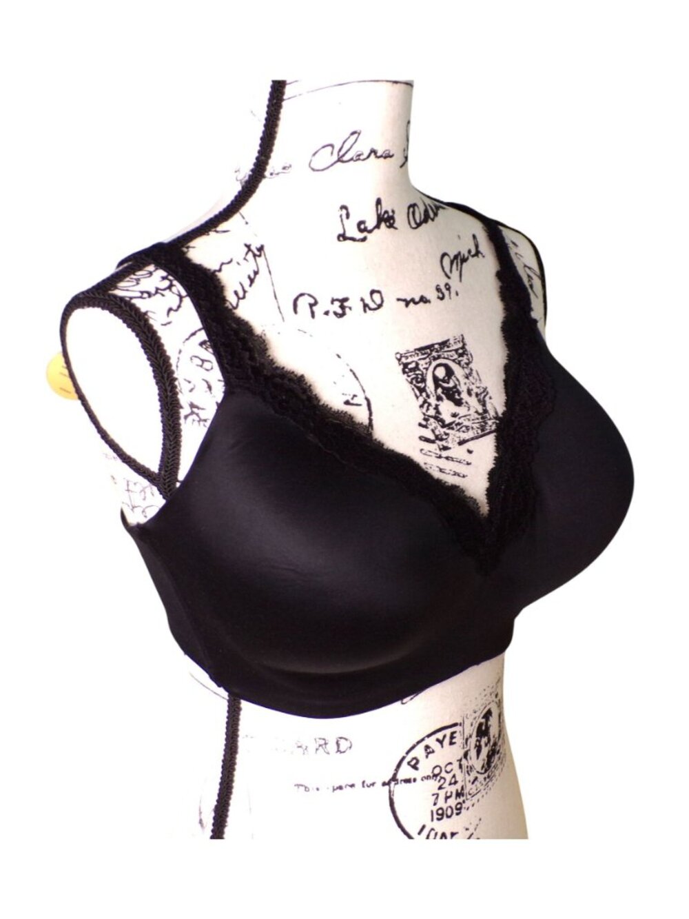 🆕 WACOAL Softly Styled Wireless Bra 36DD Black #856301 - Picture 7 of 9